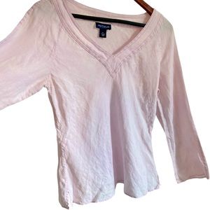 Ann Taylor pink linen top. Size 10 / medium.  100% Irish linen.